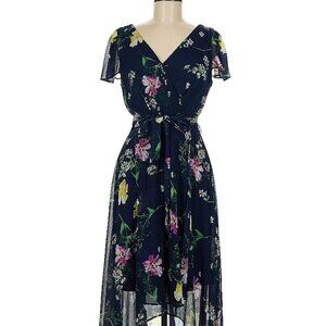 DKNY Floral High Low Wrap Dress